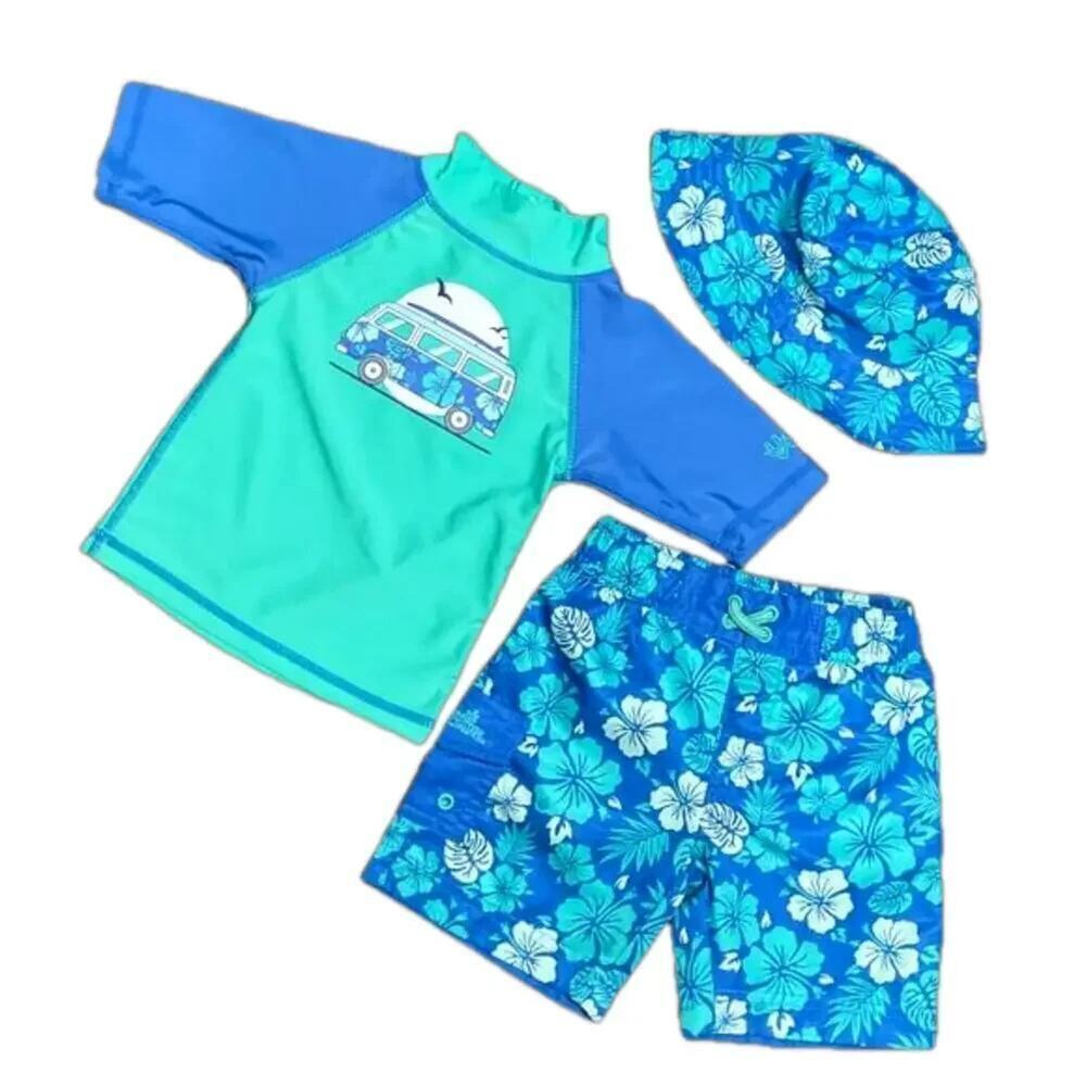 UV Skinz Boys Swimwear Rash guard 3 piece Set Size 2T NWT